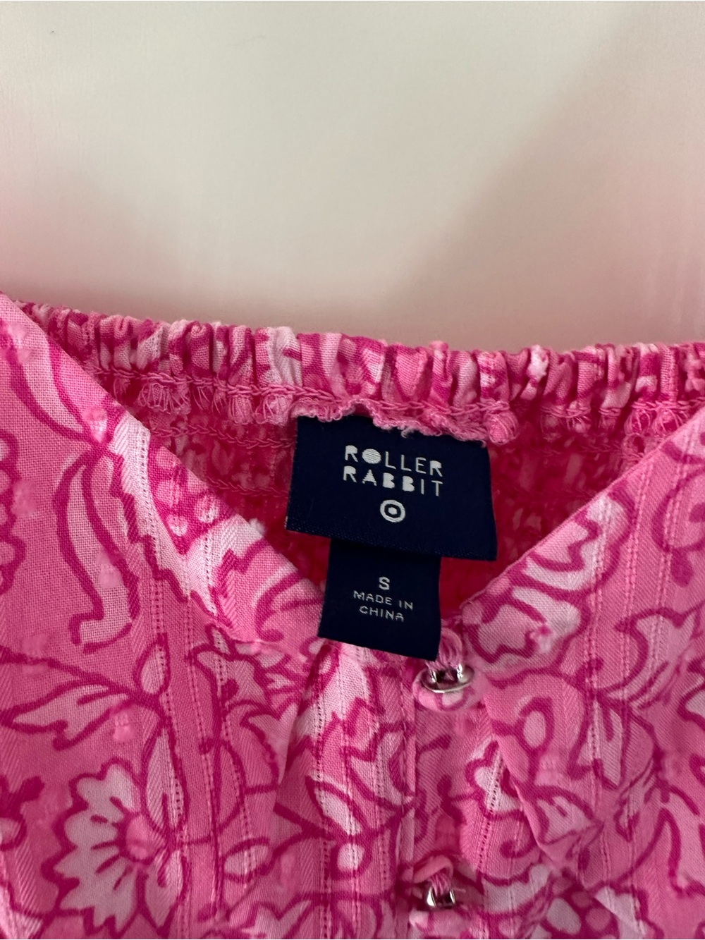 Roller Rabbit Pink Paisley Button-Front Dress - Picture 3 of 5